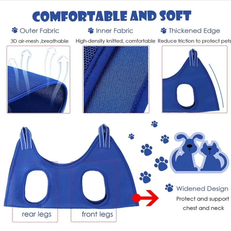Pet Grooming Hammock Harness for Dogs and Cats