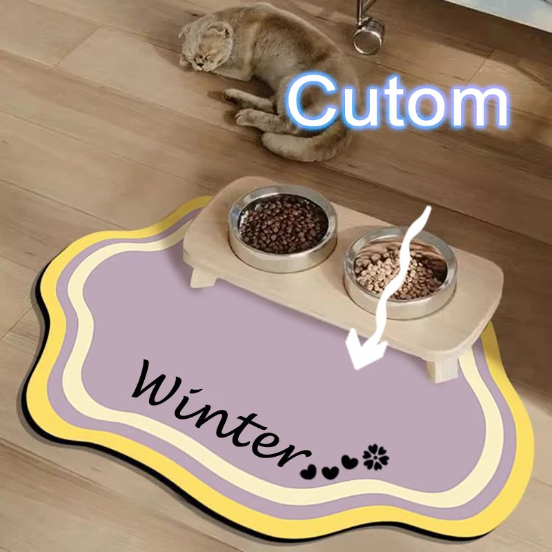 Custom Diatom Mud Pet Feeding Mat for Dogs