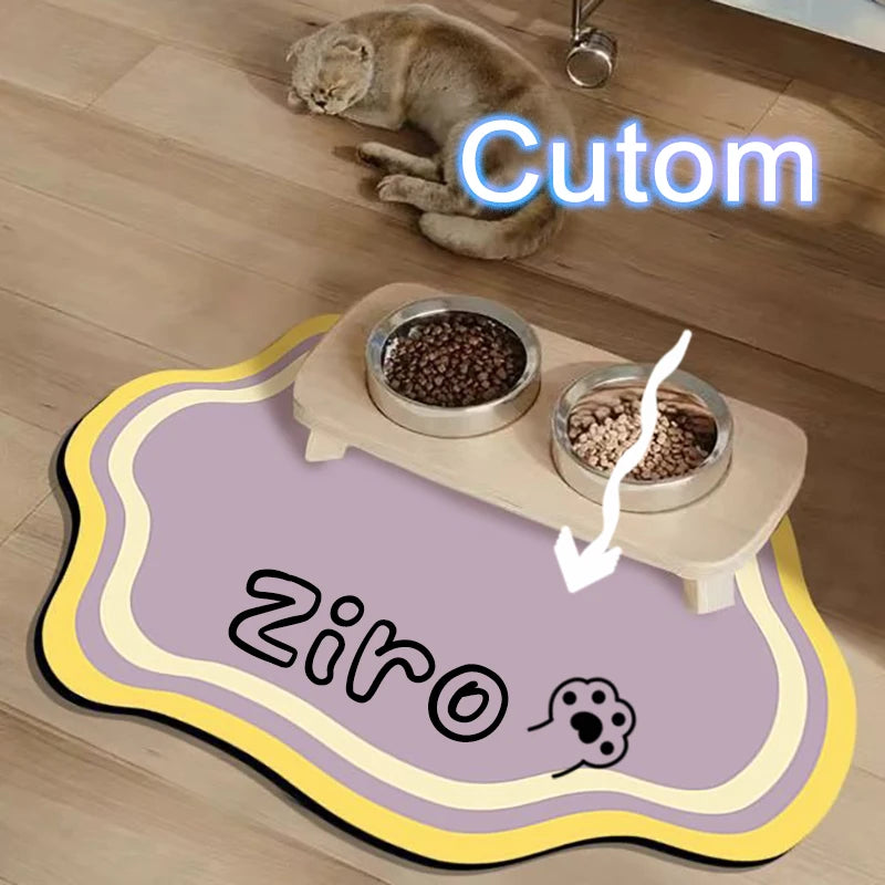 Custom Diatom Mud Pet Feeding Mat for Dogs