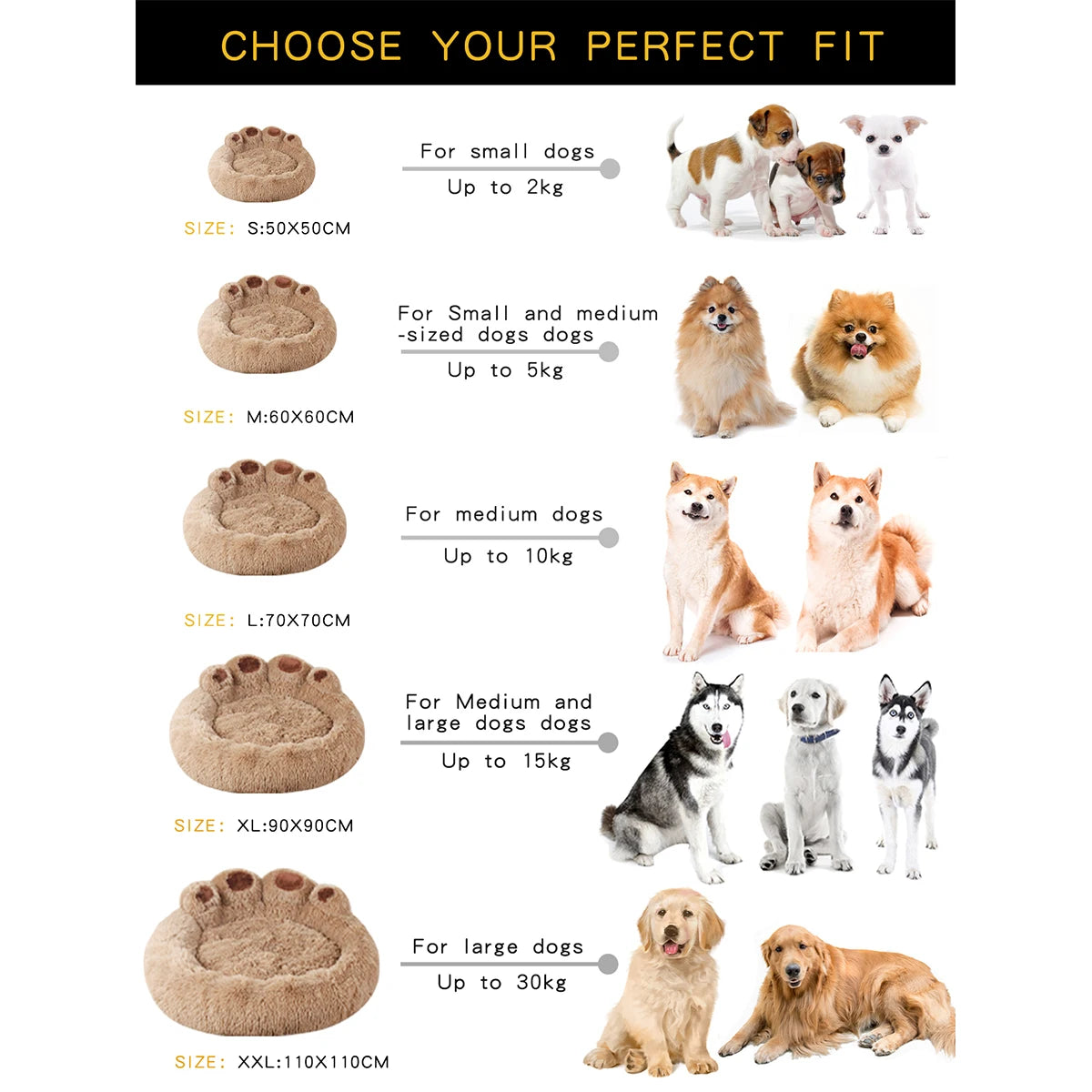 Warm Fluffy Pet Bed Cushion Sofa for Dogs and Cats
