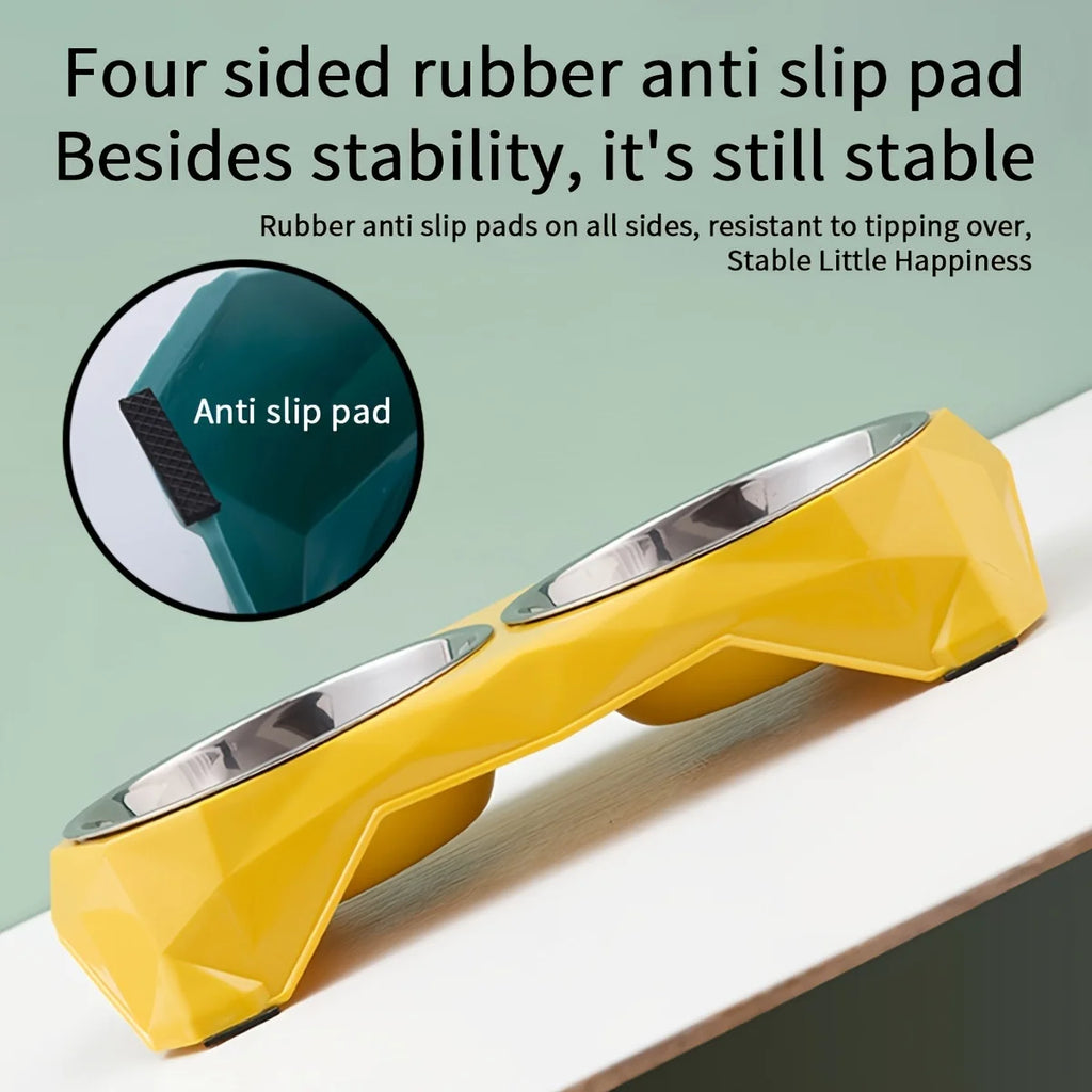 Stainless Steel Double Pet Bowl for Dogs and Cats