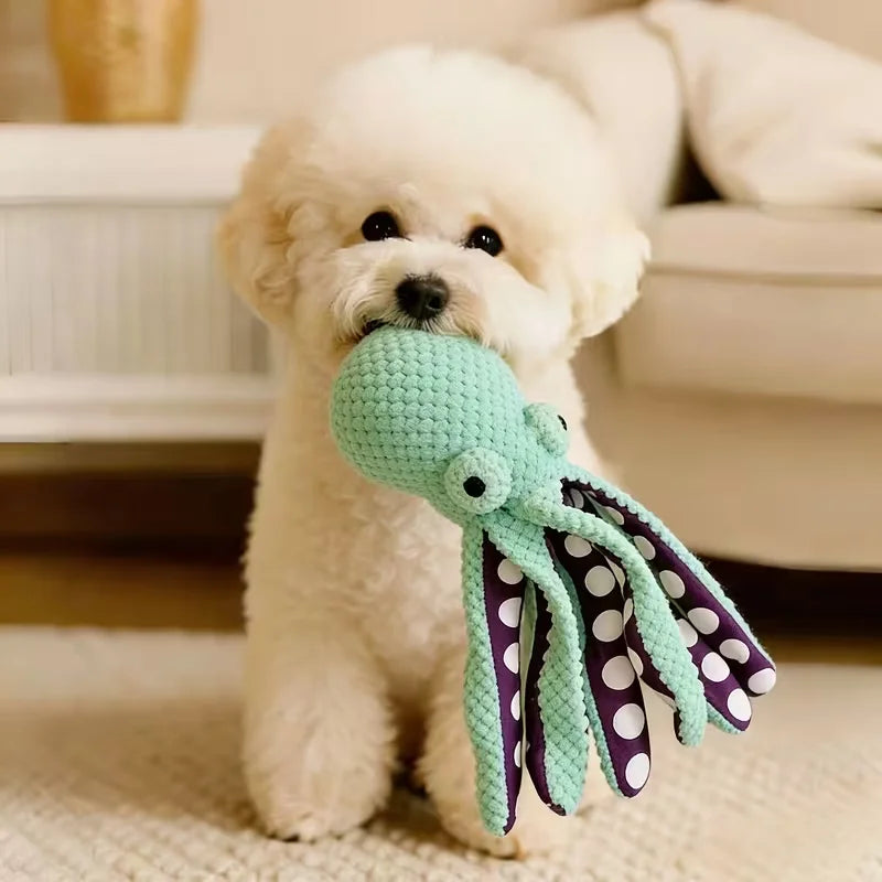 Plush Octopus Squeaky Dog Toy for Dogs