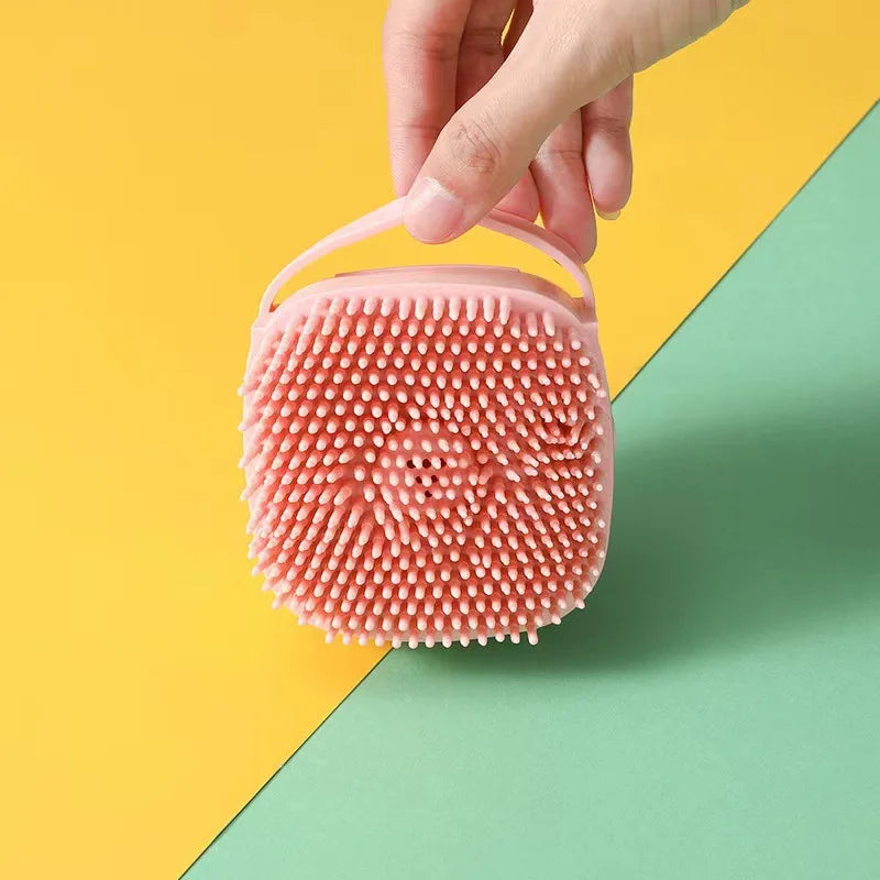 Silicone Pet Bath and Massage Brush for Dogs and Cats