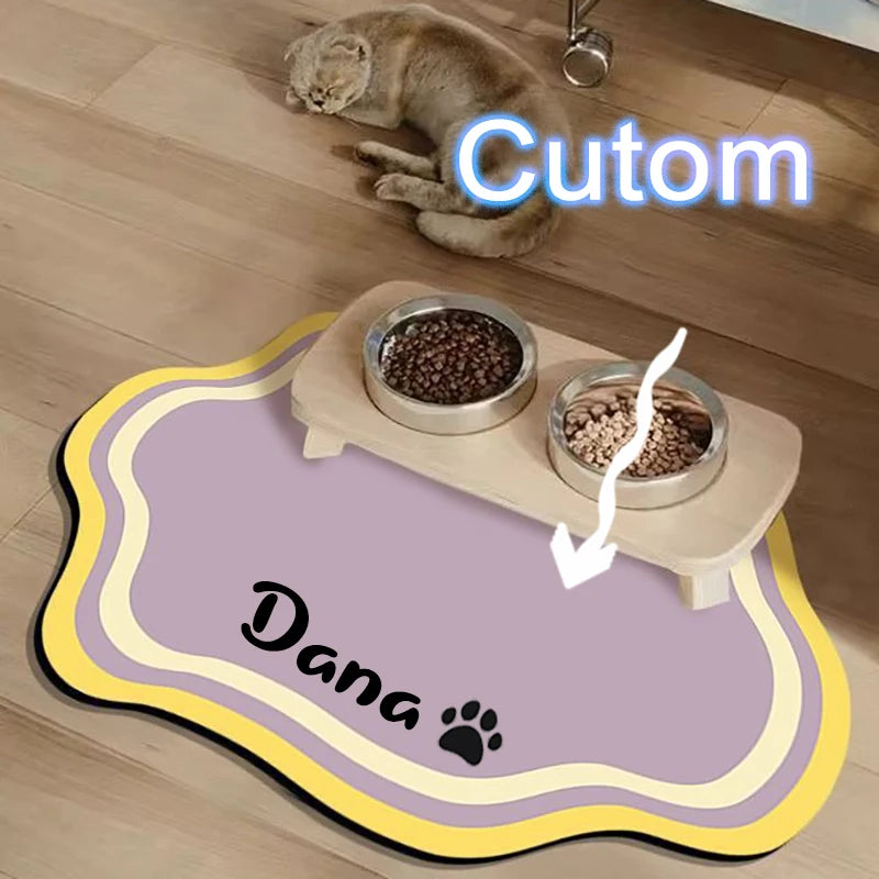 Custom Diatom Mud Pet Feeding Mat for Dogs
