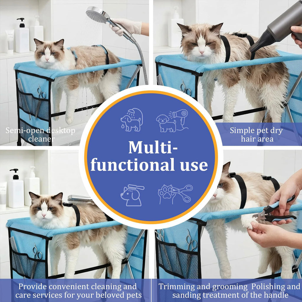 Foldable Pet Grooming Bath Table for Dogs and Cats