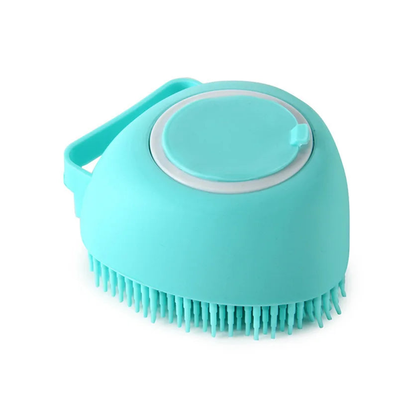 Silicone Pet Bath and Massage Brush for Dogs and Cats