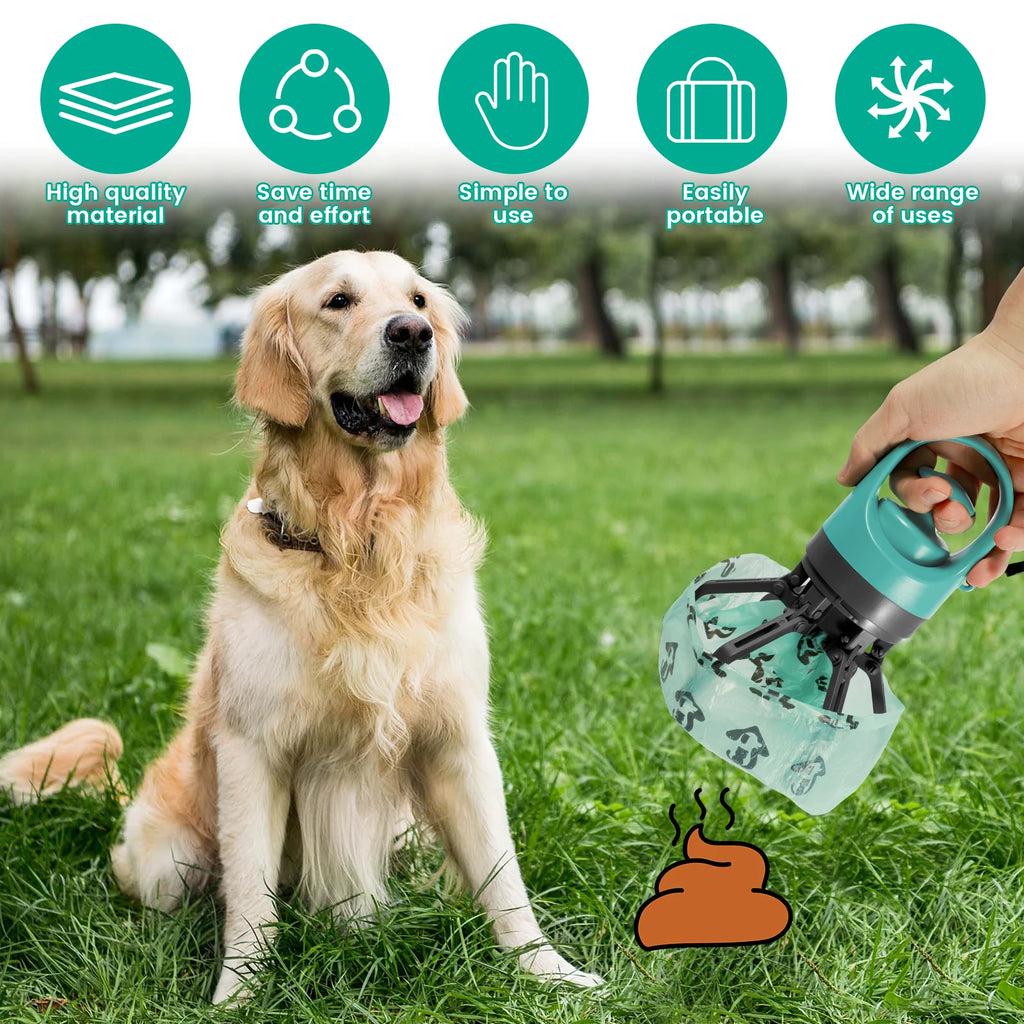Portable Six Claw Pooper Scooper Dispenser for Dogs
