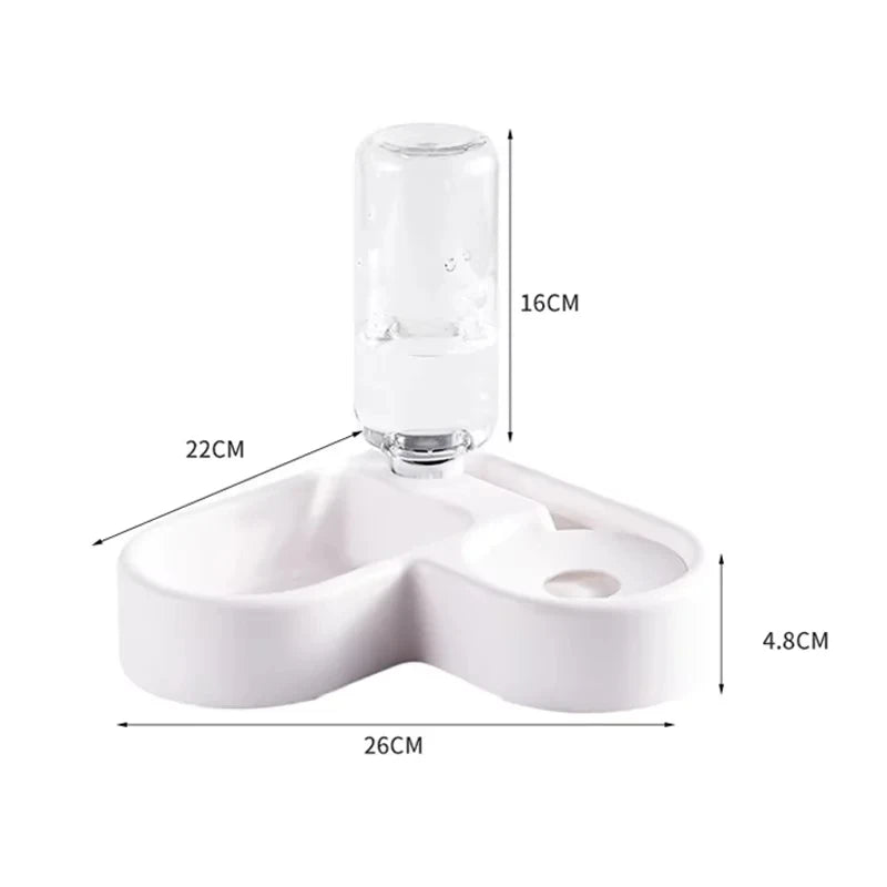 Automatic Double Pet Bowl Feeder for Dogs and Cats