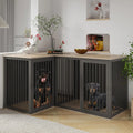 Large Double Dog Crate Furniture with Divider for Dogs
