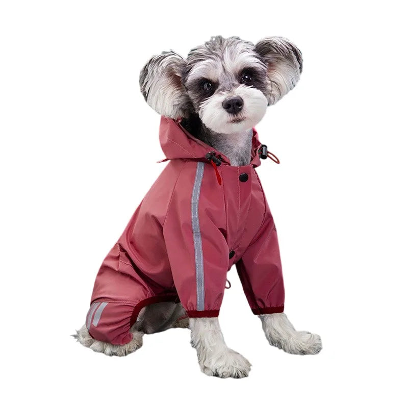 Reflective Waterproof Raincoat Jumpsuit Overalls for Dogs