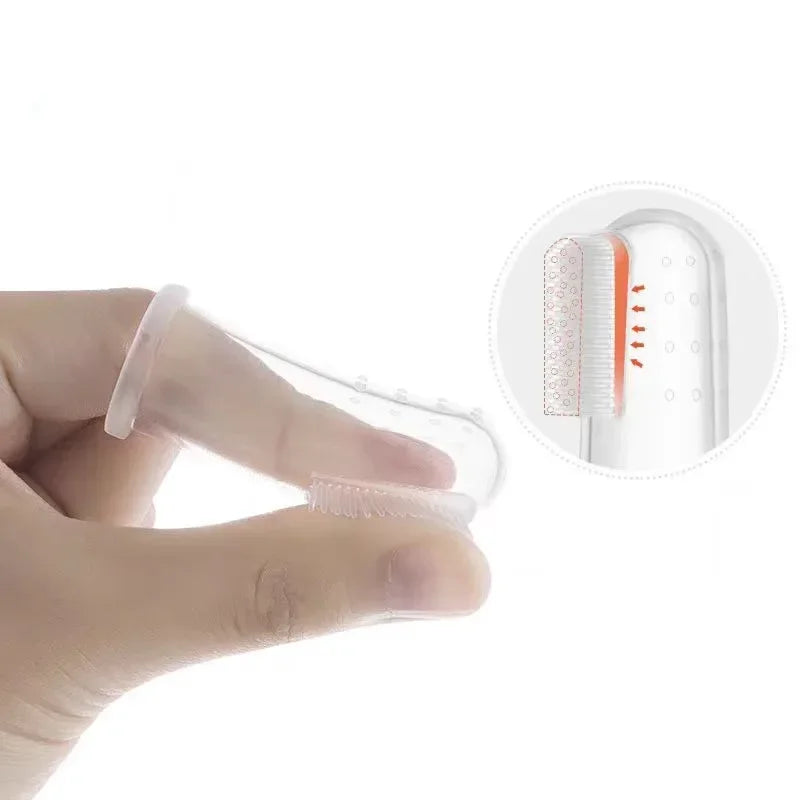 Silicone Soft Pet Finger Toothbrush for Dogs and Cats