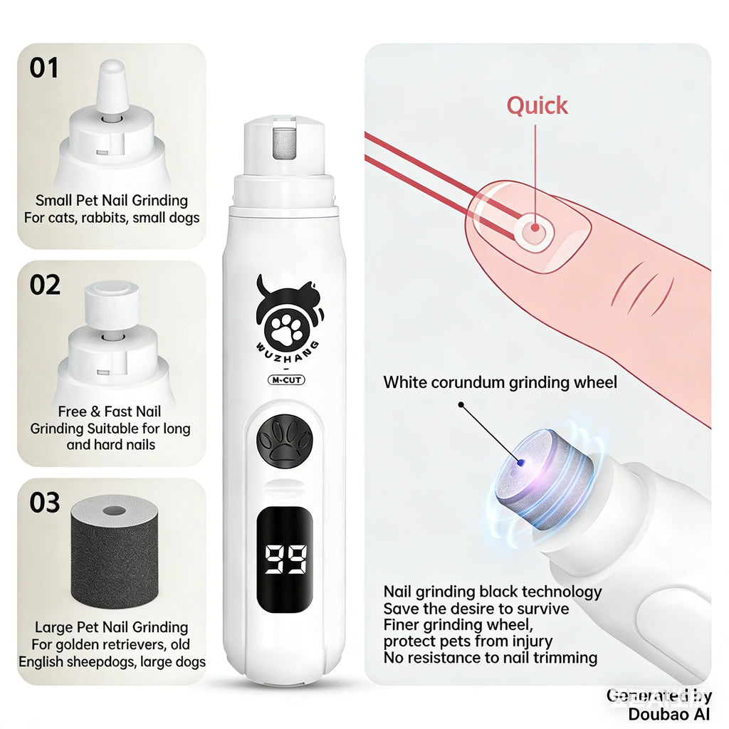 Electric Pet Nail Grinder Clipper for Dogs and Cats