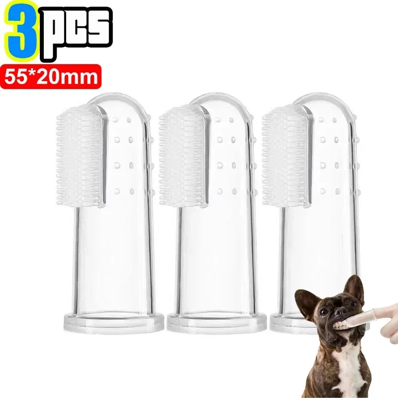 Silicone Soft Pet Finger Toothbrush for Dogs and Cats