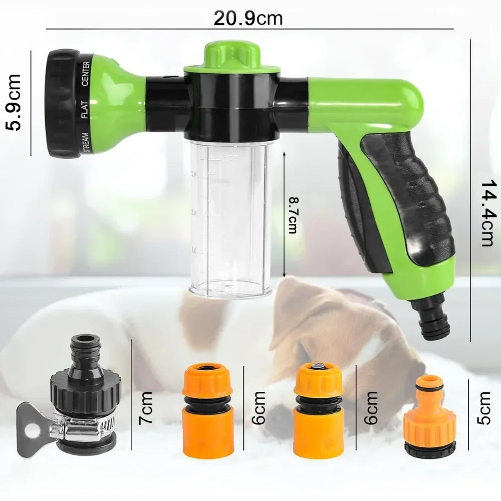 8 in 1 High Pressure Pet Shower Gun for Dogs and Cats