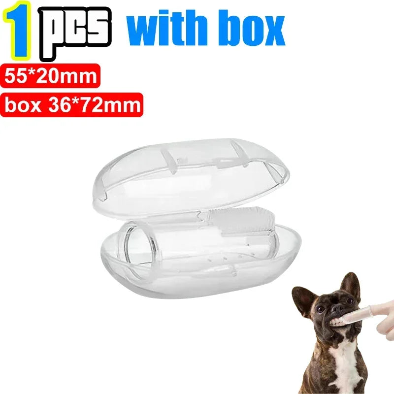 Silicone Soft Pet Finger Toothbrush for Dogs and Cats