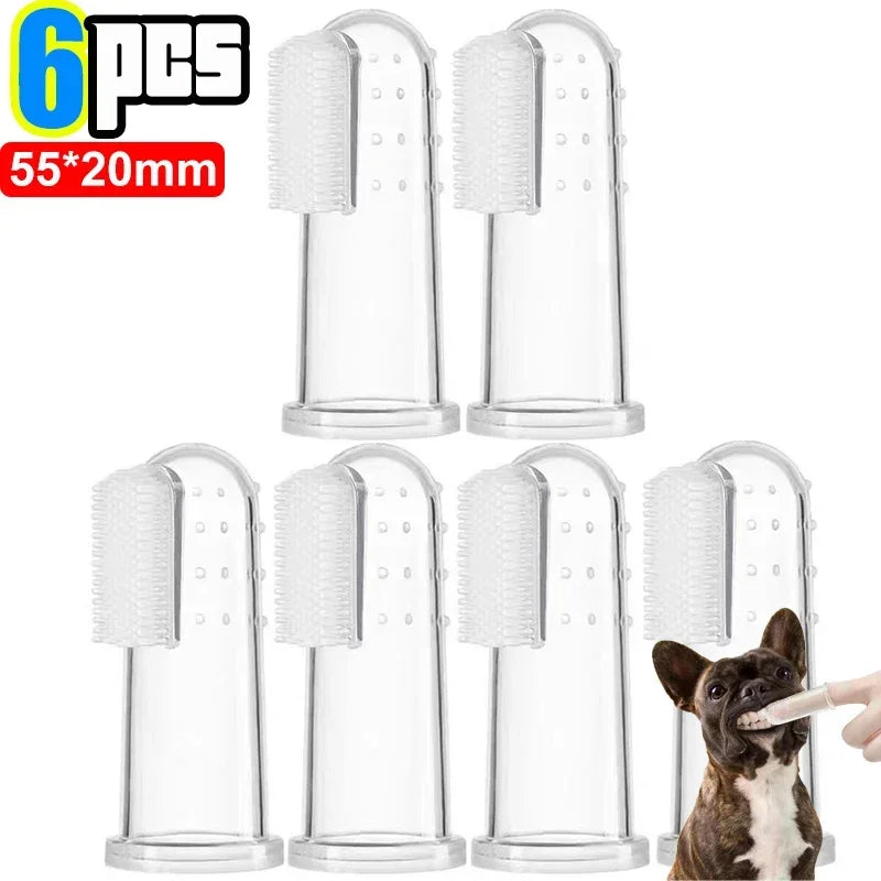 Silicone Soft Pet Finger Toothbrush for Dogs and Cats