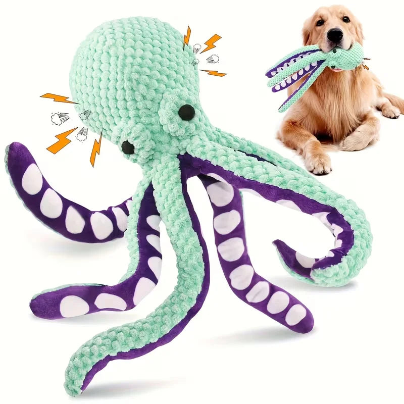 Plush Octopus Squeaky Dog Toy for Dogs