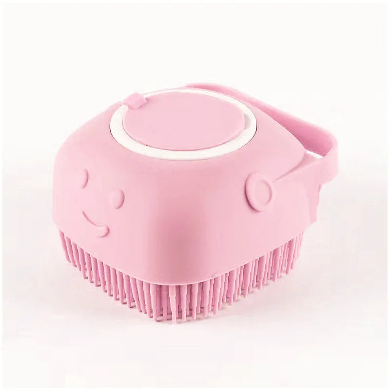 Silicone Pet Bath and Massage Brush for Dogs and Cats