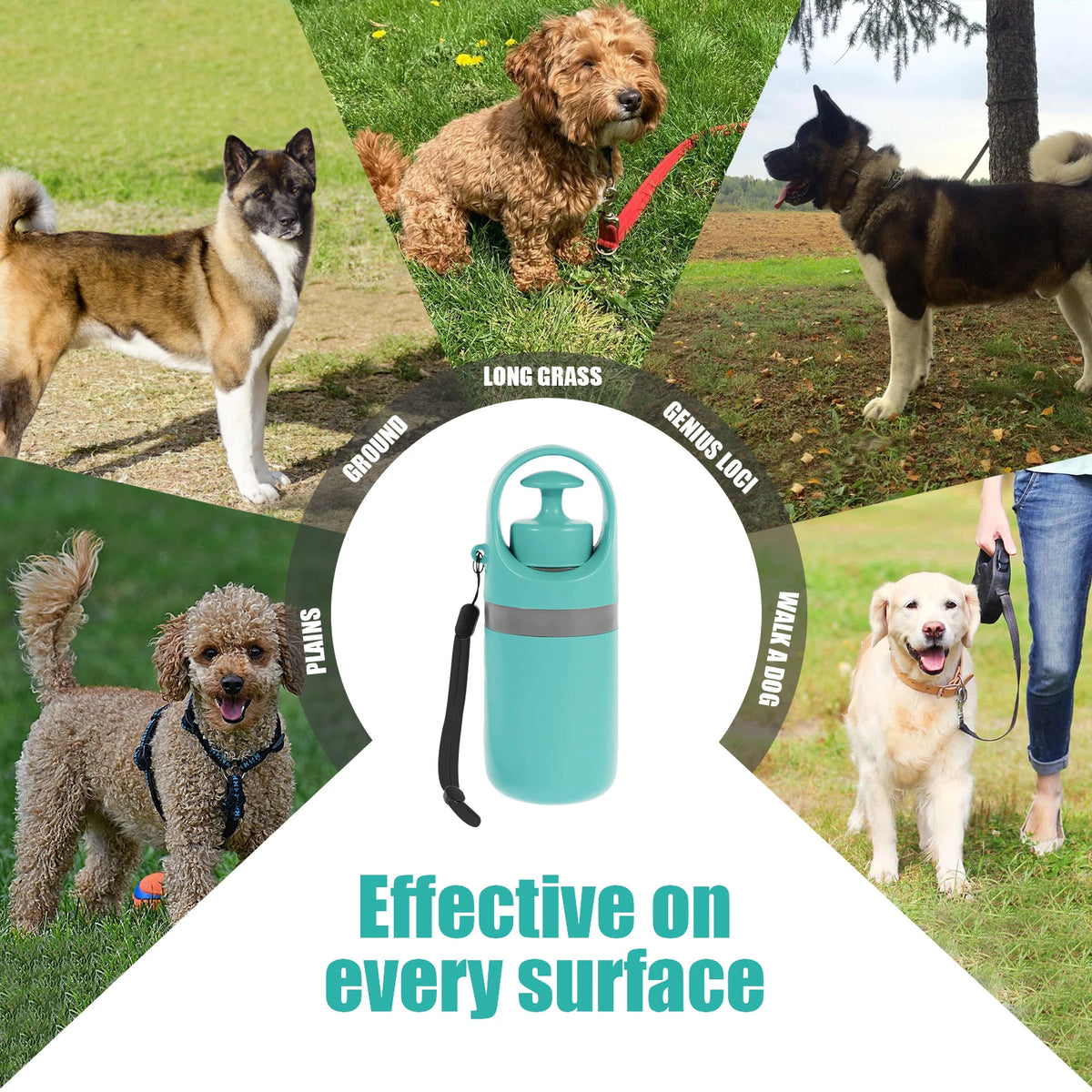 Portable Six Claw Pooper Scooper Dispenser for Dogs