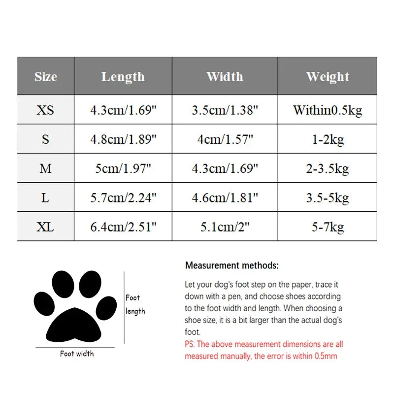 Warm Anti-Slip Pet Shoes Boots for Dogs
