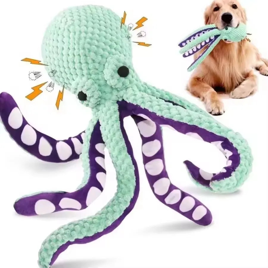 Interactive Plush Goose Squeak Chew Toy for Dogs and Cats