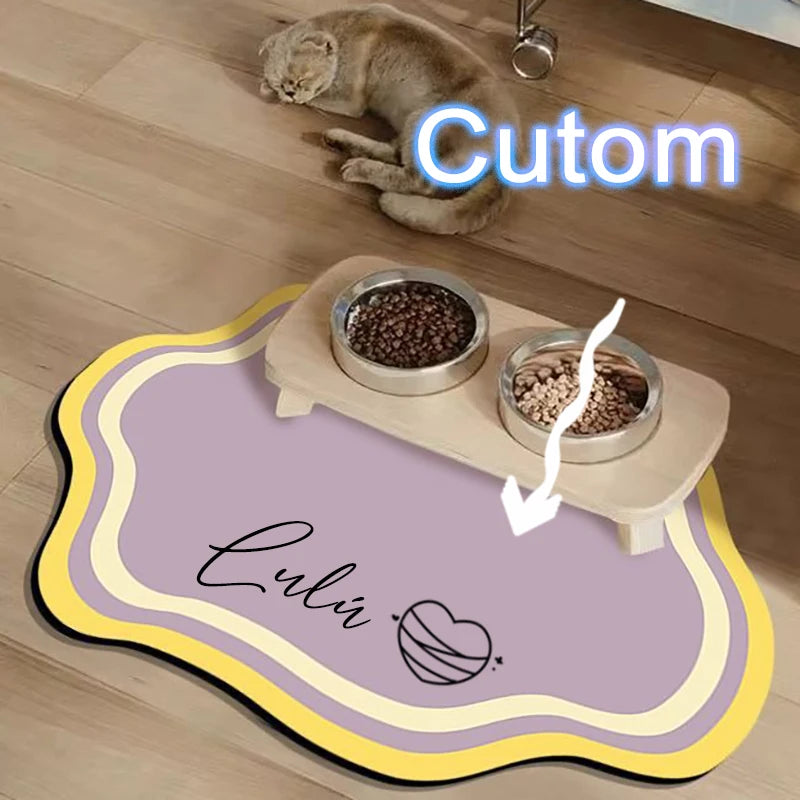 Custom Diatom Mud Pet Feeding Mat for Dogs