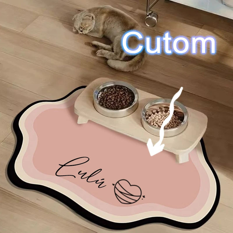 Custom Diatom Mud Pet Feeding Mat for Dogs