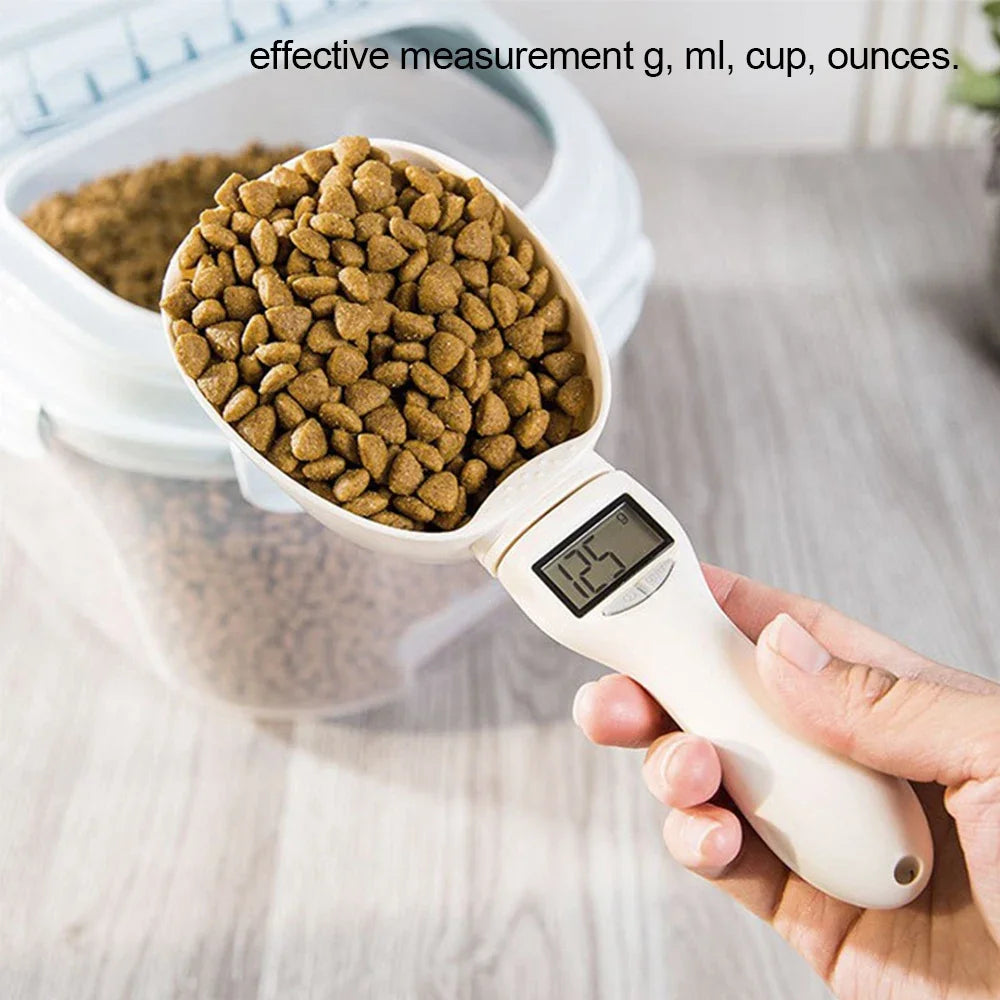 Digital Pet Food Measuring Scoop Scale with LED Display