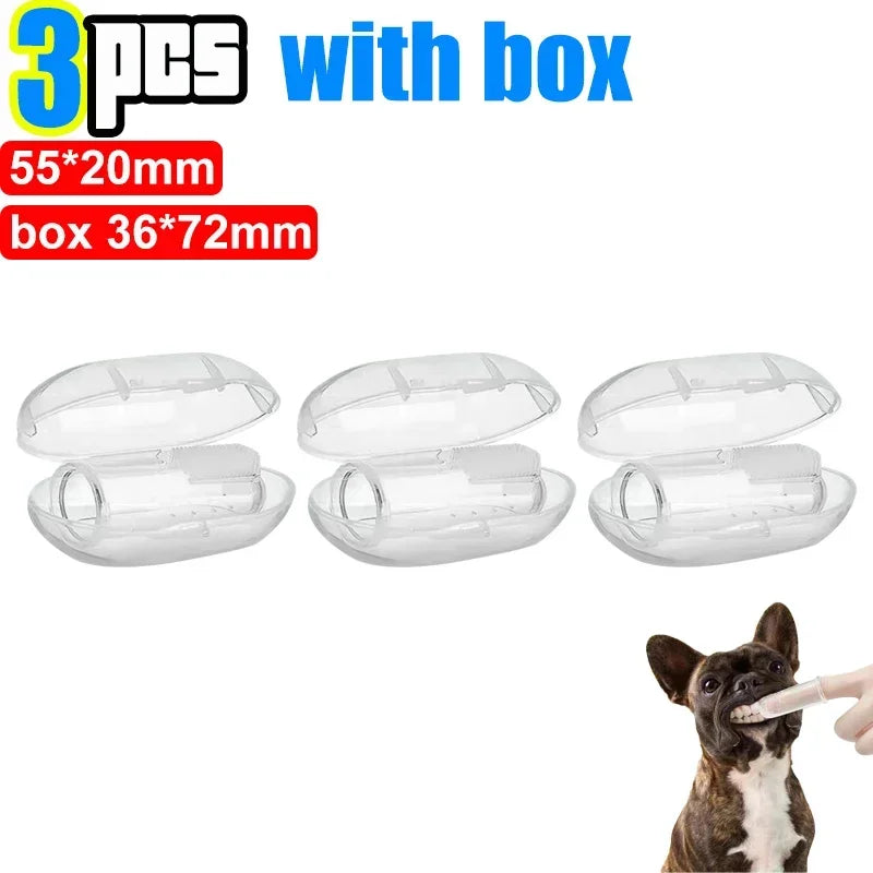 Silicone Soft Pet Finger Toothbrush for Dogs and Cats