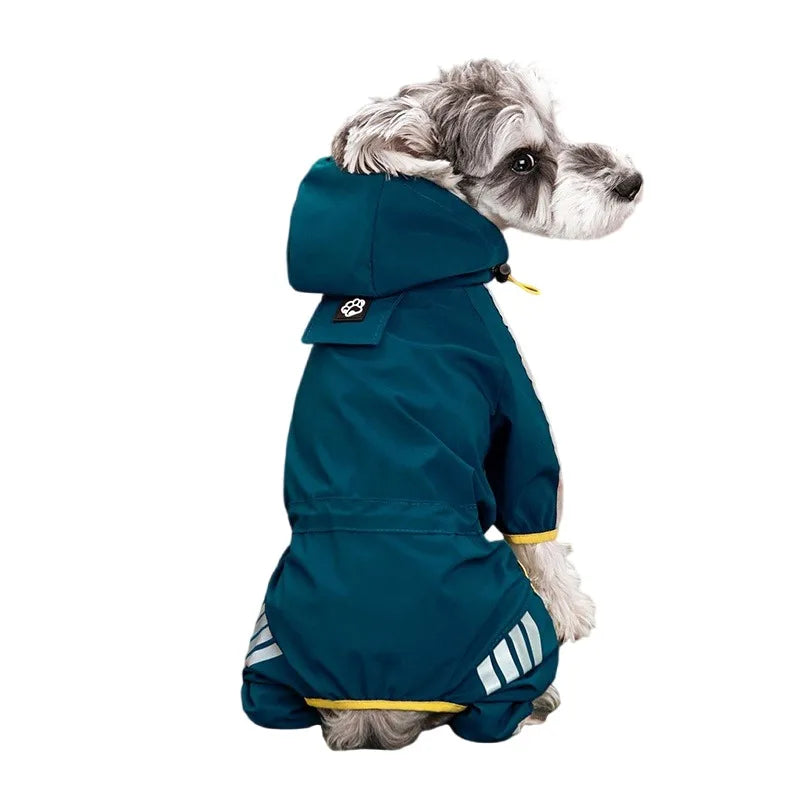 Reflective Waterproof Raincoat Jumpsuit Overalls for Dogs