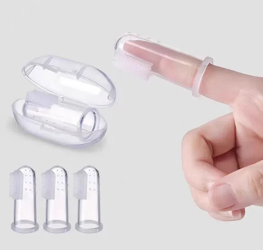Silicone Soft Pet Finger Toothbrush for Dogs and Cats