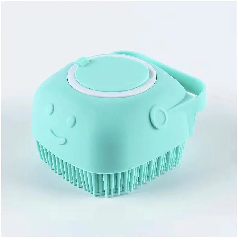 Silicone Pet Bath and Massage Brush for Dogs and Cats