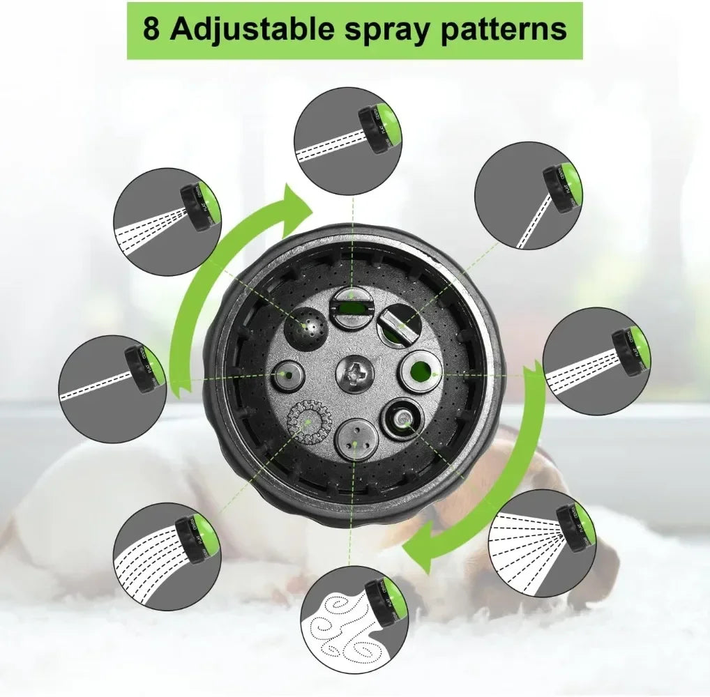 8 in 1 High Pressure Pet Shower Gun for Dogs and Cats