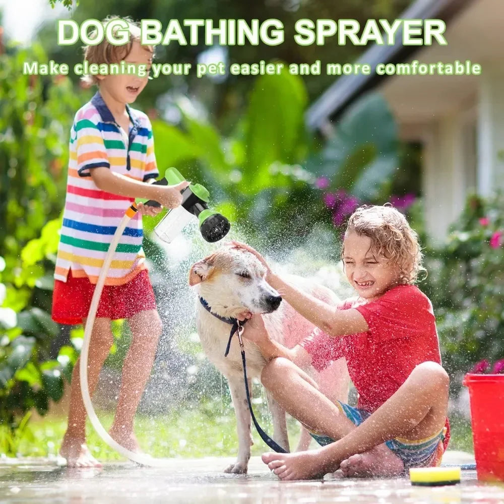 8 in 1 High Pressure Pet Shower Gun for Dogs and Cats