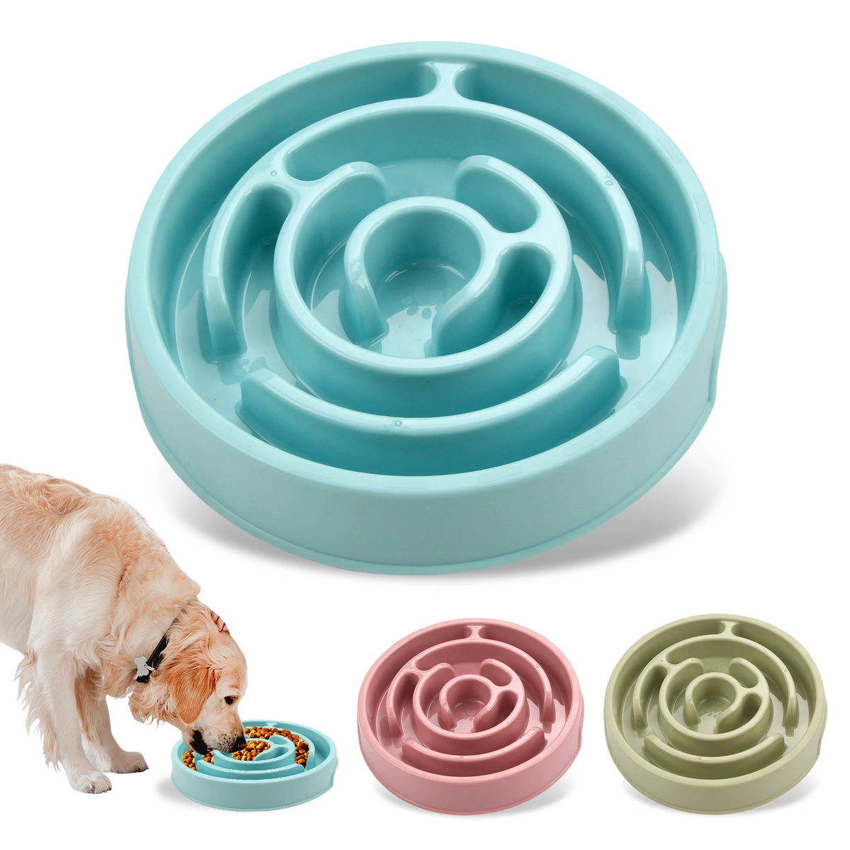 Non Slip Slow Feeder Bowl for Dogs and Cats