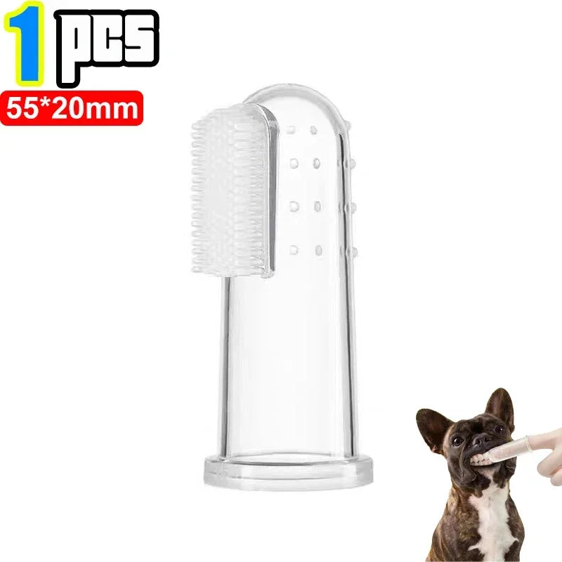 Silicone Soft Pet Finger Toothbrush for Dogs and Cats