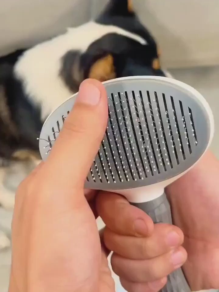 Self Cleaning Pet Hair Remover Brush for Dogs and Cats