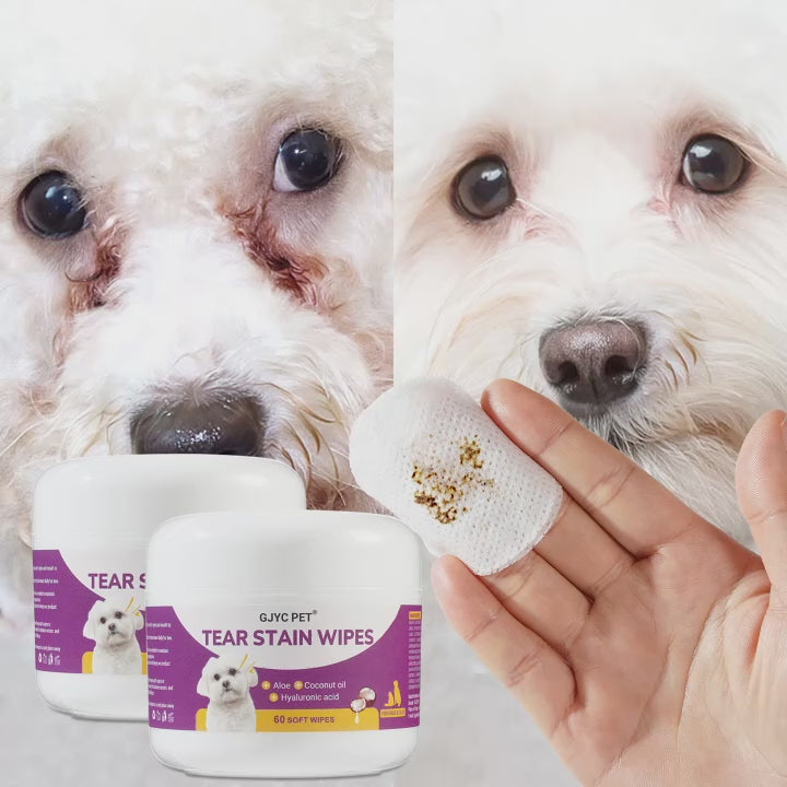 Pet Eye Wipes Tear Stain Remover for Dogs and Cats